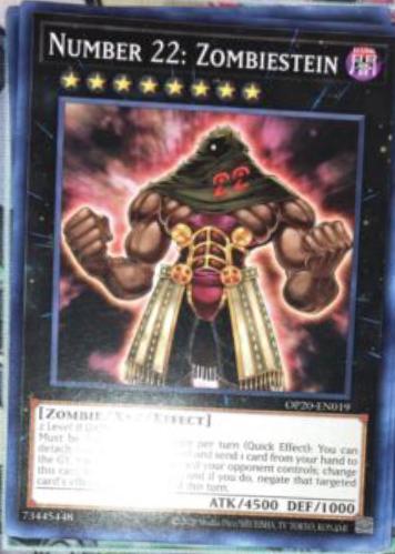 Number 22: Zombiestein OP20-EN019 YuGiOh OTS Tournament Pack 20