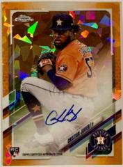 Cristian Javier [Orange] Baseball Cards 2021 Topps Chrome Sapphire Rookie Autographs Prices