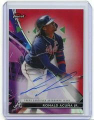 Ronald Acuna Jr. [Red Refractor] #FA-RAJ Baseball Cards 2021 Topps Finest Autographs Prices