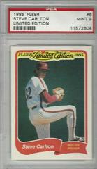 Steve Carlton #6 Baseball Cards 1985 Fleer Limited Edition Prices