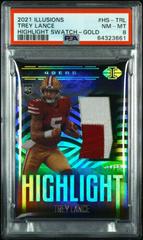 Trey Lance [Gold] #HS-TRL Football Cards 2021 Panini Illusions Highlight Swatches Prices
