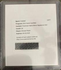 Michael Mayer [Red] #FFMS-28 Football Cards 2023 Panini Certified Freshman Fabric Mirror Signatures Prices