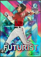 Corbin Carroll [Aqua Refractor] #FUT-CC Baseball Cards 2021 Bowman Chrome Futurist Prices