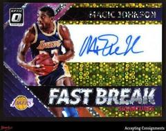 Magic Johnson [Gold] #MJS Basketball Cards 2018 Panini Donruss Optic Fast Break Signatures Prices