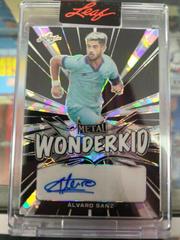 Alvaro Sanz [Black Crystal] Soccer Cards 2022 Leaf Metal Wonderkid Autographs Prices