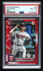 Joe Ryan [Red] Baseball Cards 2022 Bowman Prices