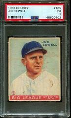 Joe Sewell #165 Baseball Cards 1933 Goudey Prices