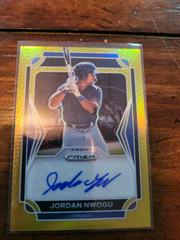 Jordan Nwogu [Gold Prizm] Baseball Cards 2021 Panini Prizm Draft Picks Autographs Prices