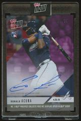 Ronald Acuna Jr. [Autograph Purple] #125D Baseball Cards 2018 Topps Now Prices