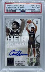 Cameron Thomas [Sapphire] Basketball Cards 2021 Panini Court Kings Heir Apparent Autographs Prices