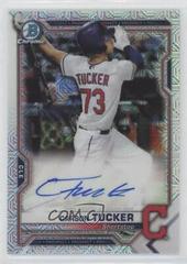 Carson Tucker [Orange Refractor] #BCMA-CT Baseball Cards 2021 Bowman Chrome Mega Box Mojo Autographs Prices
