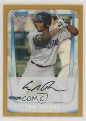 Eric Thames [Gold Refractor Autograph] #BCP102 Baseball Cards 2011 Bowman Chrome Prospects Prices