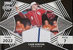 Cade Horton Baseball Cards 2022 Panini Elite Extra Edition First Round Materials Prices