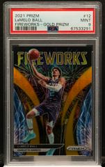 LaMelo Ball [Gold Prizm] #12 Basketball Cards 2021 Panini Prizm Fireworks Prices