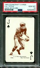 Y.A. Tittle [Jack of Clubs] Football Cards 1963 Stancraft Playing Cards Prices