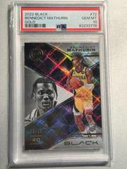Bennedict Mathurin [Gold] #72 Basketball Cards 2022 Panini Black Prices