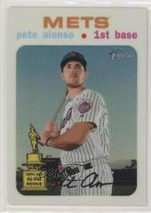 Pete Alonso [Chrome White Refractor] #457 Baseball Cards 2020 Topps Heritage Prices