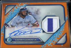 Vladimir Guerrero Jr. [Orange] Baseball Cards 2022 Bowman Chrome Autograph Relics Prices