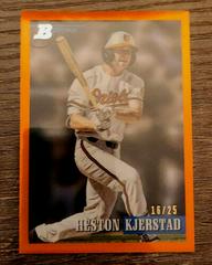 Heston Kjerstad [Chrome Prospect Orange] Baseball Cards 2021 Bowman Heritage Prices
