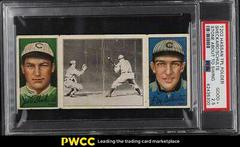 Sheckard, Schulte [Stone About to Swing] Baseball Cards 1912 T202 Hassan Triple Folder Prices