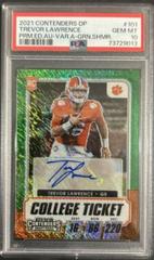 Trevor Lawrence [Autograph Premium Green Shimmer] #101C Football Cards 2021 Panini Contenders Draft Picks Prices
