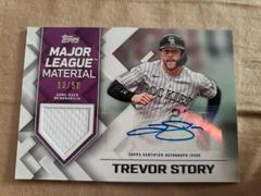 Trevor Story #MLMA-TS Baseball Cards 2022 Topps Major League Material Autographs Prices