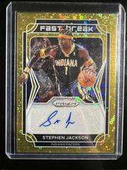 Stephen Jackson [Gold] #FB-SJK Basketball Cards 2021 Panini Prizm Fast Break Autographs Prices