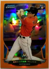 Christian Yelich [Orange Refractor] #318 Baseball Cards 2013 Bowman Chrome Mini Prices