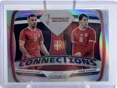 Dusan Vlahovic, Sergej Milinkovic Savic [Silver] Soccer Cards 2022 Panini Prizm World Cup Connections Prices