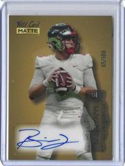 Bailey Zappe [Gold Gold Foil] Football Cards 2022 Wild Card Matte Autographs Prices