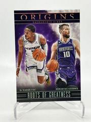 De'Aaron Fox / Domantas Sabonis #19 Basketball Cards 2023 Panini Origins Roots of Greatness Prices