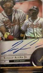 Ronald Acuna Jr. [Blue] #FA-RAJ Baseball Cards 2022 Topps Gold Label Framed Autographs Prices