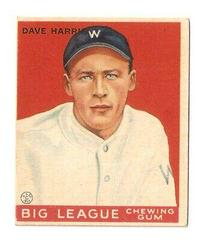 Dave Harris #9 Baseball Cards 1933 World Wide Gum Prices