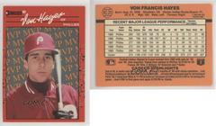 Von Hayes Baseball Cards 1990 Donruss MVP Prices