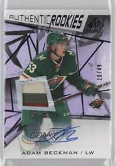 Adam Beckman [Purple Autograph Premium Memorabilia] #131 Hockey Cards 2021 SP Game Used Prices
