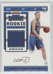 Ignas Brazdeikis #RTS-IGB Basketball Cards 2019 Panini Contenders Rookie Ticket Swatches Prices