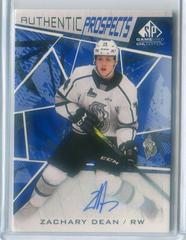 Zachary Dean [Blue Autograph] #4 Hockey Cards 2021 SP Game Used CHL Prices