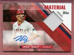 Mike Trout Baseball Cards 2024 Topps Major League Material Autograph Prices