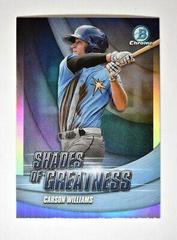 Carson Williams #SG-15 Baseball Cards 2022 Bowman Chrome Shades of Greatness Prices
