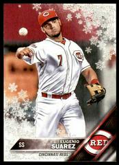 Eugenio Suarez [Metallic Snowflake] Baseball Cards 2016 Topps Holiday Prices