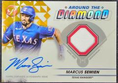 Marcus Semien [Gold] #ADR-MS Baseball Cards 2023 Topps Pristine Around the Diamond Autograph Relic Prices