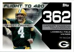 Brett Favre #BF362 Football Cards 2008 Topps Brett Favre Collection Prices