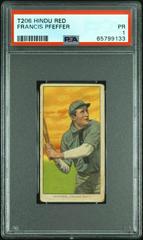 Francis Pfeffer Baseball Cards 1909 T206 Hindu Red Prices
