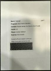 Jordan Addison [Purple Electric Etch] #10 Football Cards 2023 Panini Obsidian Rookie Jersey Ink Prices