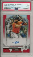 Abraham Toro [Red Refractor] #AT Baseball Cards 2020 Bowman Sterling Rookie Autographs Prices