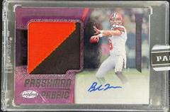 Baker Mayfield [Freshman Fabric Mirror Purple Signature] Football Cards 2018 Panini Certified Prices