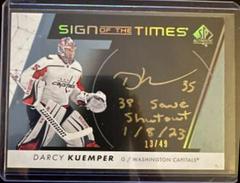 Darcy Kuemper #SOTT-DK Hockey Cards 2022 SP Authentic Sign of the Times Prices