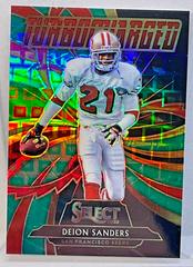 Deion Sanders [Green Prizm] #T2 Football Cards 2020 Panini Select Turbocharged Prices