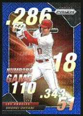 Shohei Ohtani [Blue Mojo] Baseball Cards 2020 Panini Prizm Numbers Game Prices