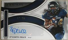D'Vonte Price #II-DPR Football Cards 2022 Panini Immaculate Collegiate Introductions Autographs Prices